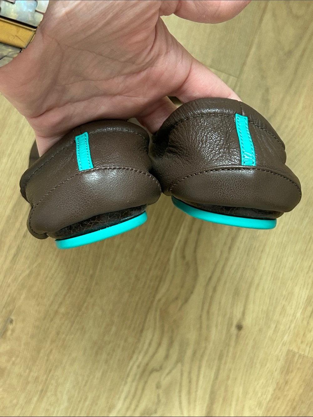Tieks Chocolate Brown Ballet Flat Size 9 EUC - Picture 4 of 6